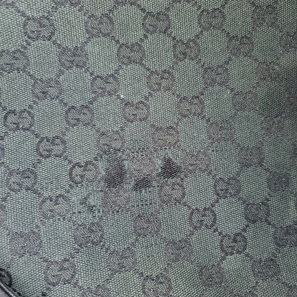 Large Cloth Hunter Green Gucci Hobo - Picture 4 of 12